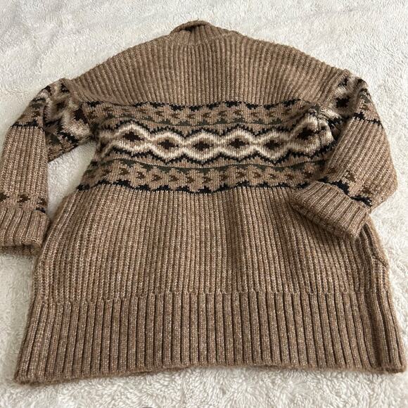 Weekend Los Angeles Womens NWOT Cardigan Chunky Knit Beige/Multi Sz Small Cozy - Picture 2 of 6